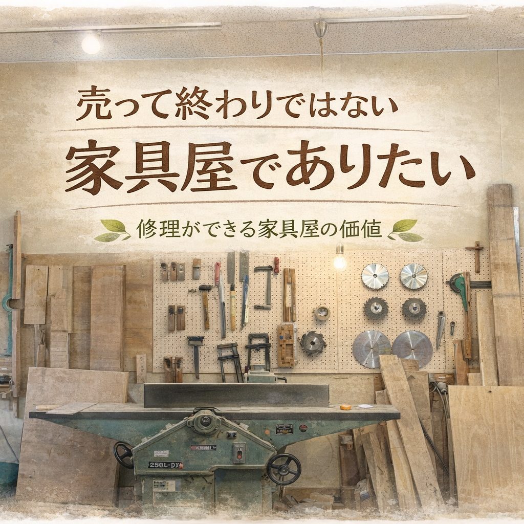 売って終わりではない家具屋でありたい